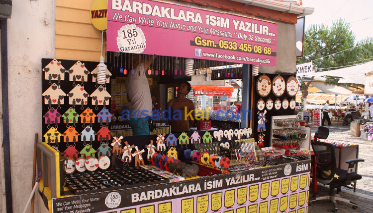 Avşa Adası Cam Bardaklara İsim Yazdırma